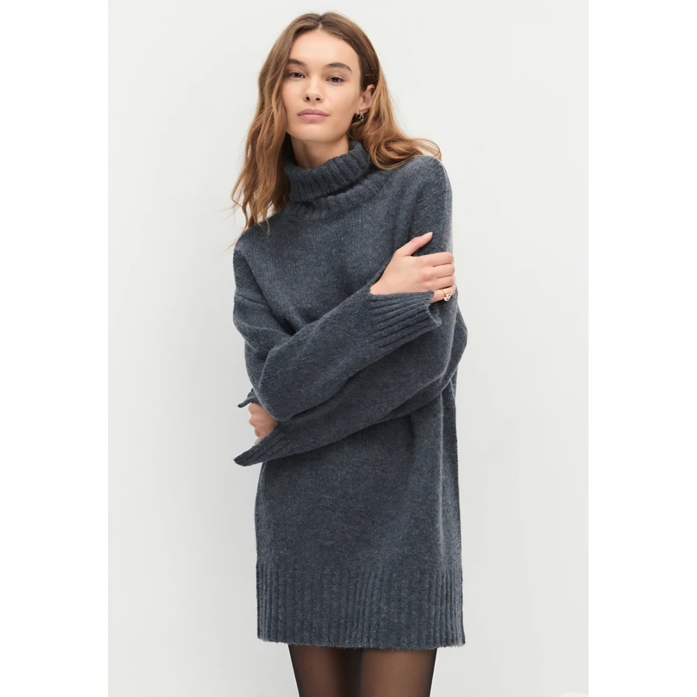Favorite Daughter‎ Gray The St. JAMES Dress sz M MerinoWool Oversized Minimalist